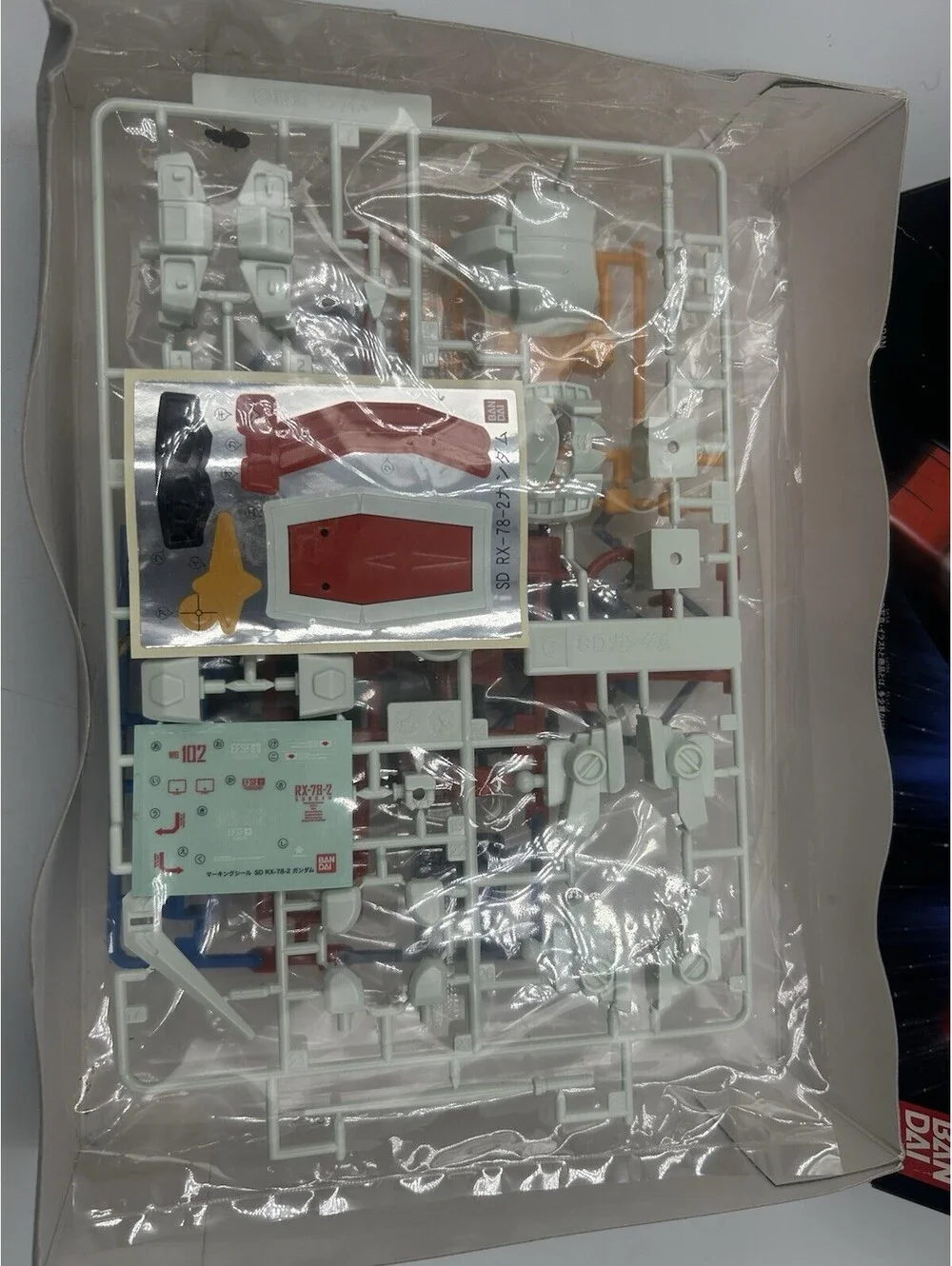 Bandai BB Senshi 329 RX-78-2 Gundam Anime Color SD Model Kit 2009 Open Box